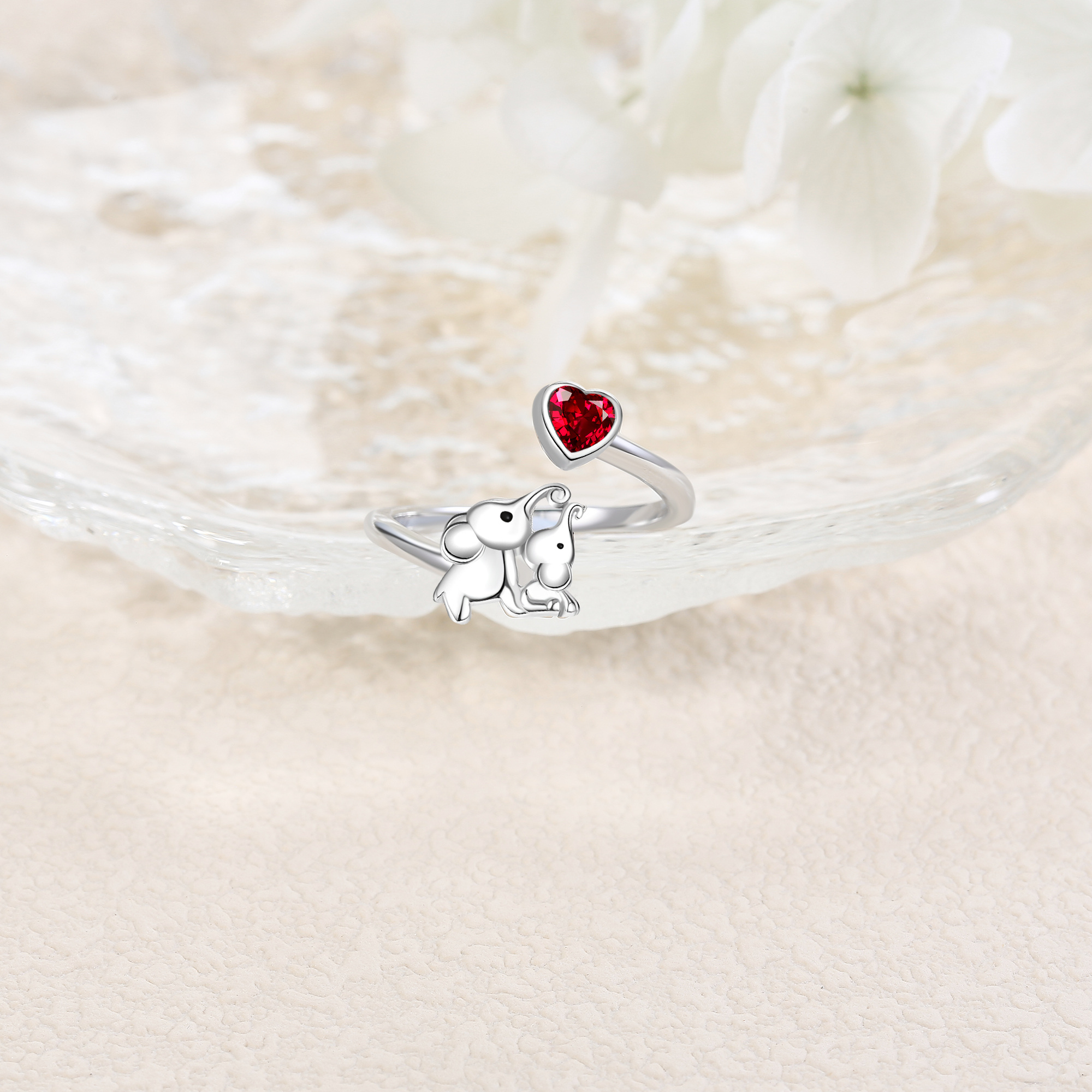 Sterling Silver Elephant Ring Elephant Jewellery for Mum